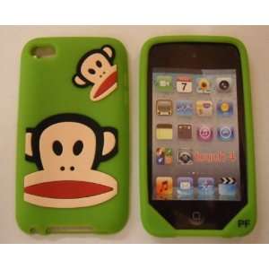  The Monkey Silicone Case Green for Apple iPod Touch 4th 
