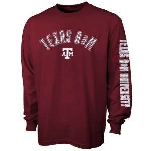  Texas A&M Aggies Maroon Big Hit Long Sleeve T shirt 