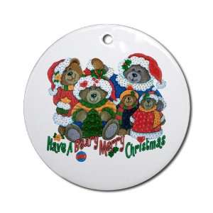   Ornament (Round) Have A Beary Merry Christmas Bears 