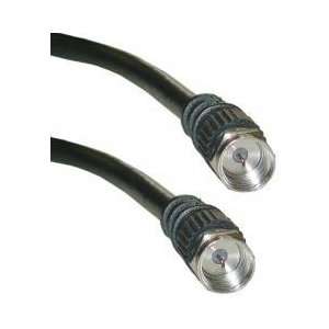  F Pin Black RG59 Coaxial Cable, 25 ft Electronics