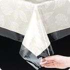 Window Clear Vinyl Tablecloth Protector With Sewn Edges  