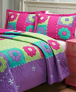 Hand stitched Groovy Girl Quilt Set  
