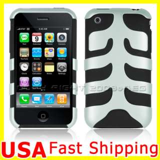 HARD SKELETON SILICONE SKIN CASE FOR IPHONE 3G 3GS NEW  