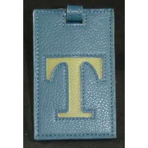 Ganz Initial Suitcase Luggage Bag Tag Address Travel T Blue Green NEW