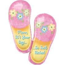 MOTHERS DAY BIRTHDAY 33 BALLOON SLIPPERS RELAX ITS YOUR DAY MOM 