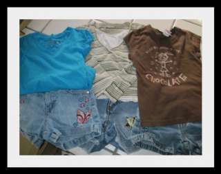 Girls Shorts and Tops Lot of 6 Size XS (4/5)  