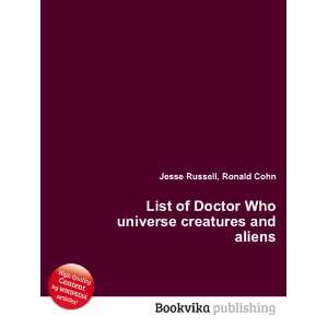  List of Doctor Who universe creatures and aliens Ronald 