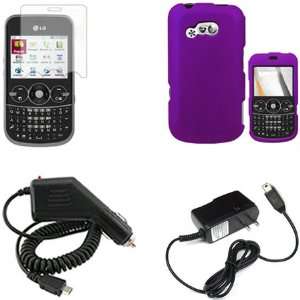 com iFase Brand LG 900G Combo Rubber Purple Protective Case Faceplate 