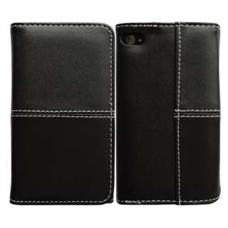 New Card Slot Wallet LEATHER CASE FLIP COVER SKIN FOR Apple IPHONE 4 