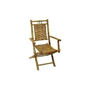  Bamboo Folding Chair w/ armrest