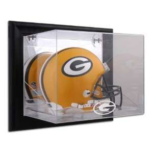   Packers Framed Wall Mounted Logo Helmet Display Case Sports