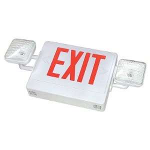  Combo LED Exit Sign and Emergency Light Finish Red