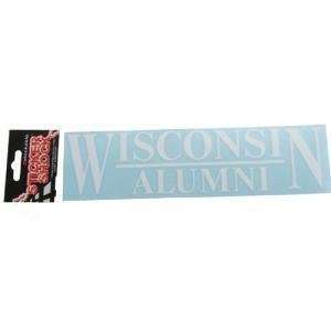 Wisconsin 3x10 Alumni Transfer Decal   White  Sports 