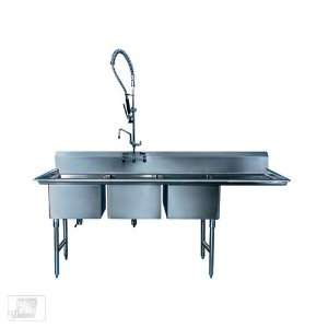  Win Holt WS3T2424RD24 102 1/2 Three Compartment Sink w 