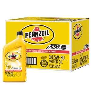 Pennzoil 550022800 5W 30 Conventional Motor Oil   1 Quart, (Pack of 12 