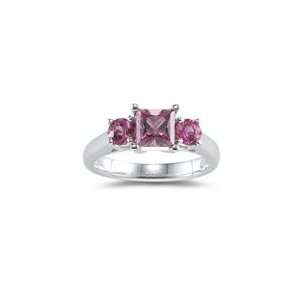  1.61 Cts Pink Tourmaline Ring in 14K White Gold 10.0 
