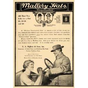  1911 Ad Mallory Hats Scotch Clothing Apparel Fashion 