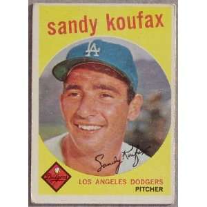  Sandy Koufax 1959 Topps Card #163