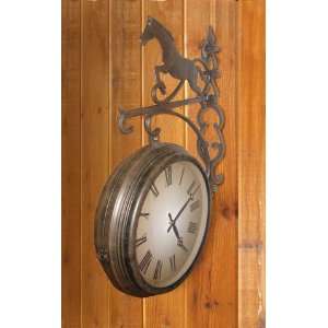  Horse 2 Sided Outdoor Clock