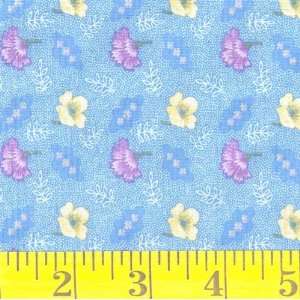  45 Wide Carnation Blue Fabric By The Yard Arts, Crafts 