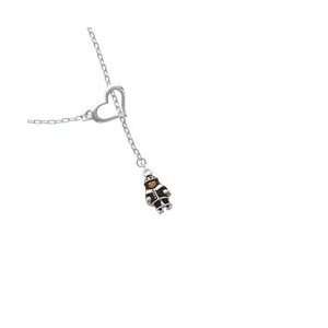   Pilgrim Boy Silver Plated Heart Lariat Charm Necklace [Jewelry