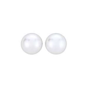   Gold White Freshwater Cultured Pearl Earrings 8 8.5mm   Honora Pearls