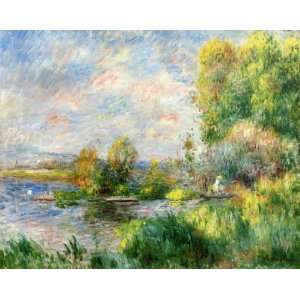  Oil Painting The Seine at Bougival Pierre Auguste Renoir 