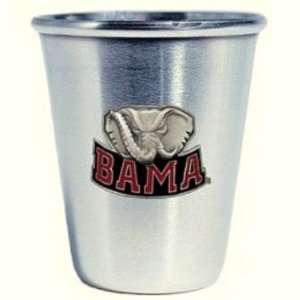Alabama Crimson Tide 1.5 ounce Stainless Steel 1Shot with Pewter Logo