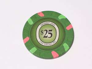 25 DESERT INN LAS VEGAS NV Casino Poker Chip 22rd R4  
