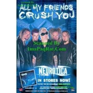   All My Friends Crush You Great Original Album Release Photo Print Ad