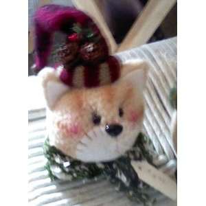  Hand made Stuffed Plush Kitty Cat Christmas Ornament 