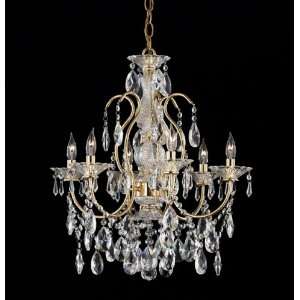  Nulco Lighting Chandeliers 481 06 03 Gold Lead Crystal 