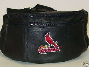 MLB Leather Fanny Pack, St. Louis Cardinals, NEW  