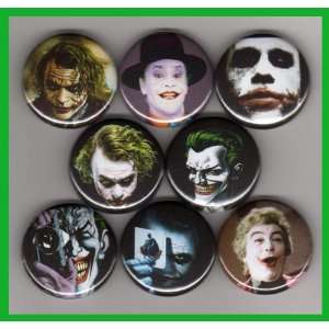  The Joker Batman Heath Ledger Set of 8   1 Inch Buttons 