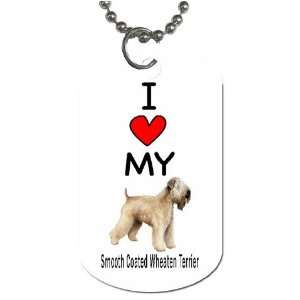  I Love My Smooth Coated Wheaten Terrier Dog Tag 