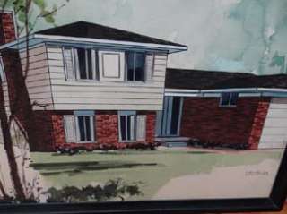   Century Atomic Ranch Salesman Samples Model Home Designs Watercolors