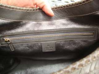 AUTH Gucci Python/Croc/Leather EXOTIC Jackie Large Hobo Handbag 