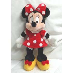  10 Plush Minnie Mouse in Red Pokadot Dress Toys & Games