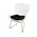 Rupert Chrome Steel Chair with Leatherette Seat Pad  