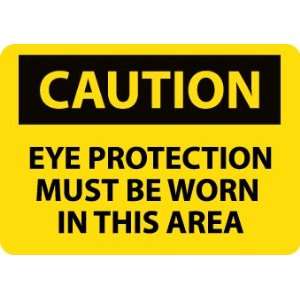 C484RB   Caution, Eye Protection Must Be Worn In This Area, 10 X 14 