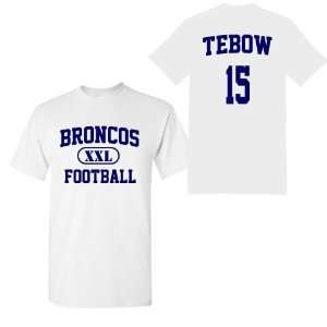   Tebow Name and Number White Adult and Youth T Shirt by BBG Sports