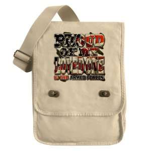   Field Bag Khaki Proud Of My Loved One In The US Military Armed Forces
