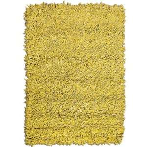 Deluxe Leather Goldenrod 3.6X5.6 Leather Shaggy Raggy Rug  