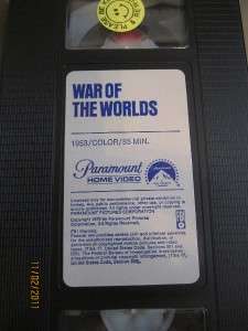   war of the worlds vhs 1953 version 1980 video Gene Barry HI FI  