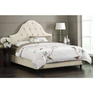  Skyline Furniture Tufted High Arch Bed in Pearl   Twin 