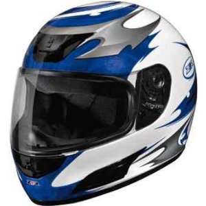   Vertigo Motorcycle Helmet / Adult / Blue / White / Xs / PT # 0101 2293