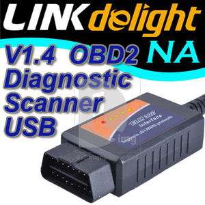   OBDII V1.4 Auto Diagnostic USB Interface Code Scanner Reader  
