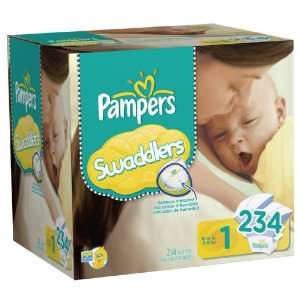  Pampers Swaddlers Diapers XL Case    size 1 Baby