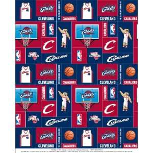  NBA Cleveland Cavaliers Basketball Print Fleece Fabric by the yard 