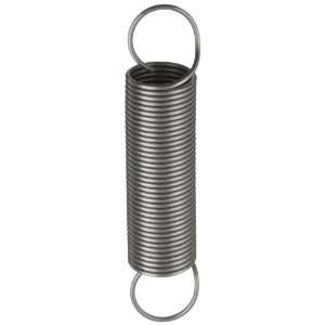 Music Wire Extension Spring, Steel, Inch, 1.25 OD, 0.095 Wire Size 